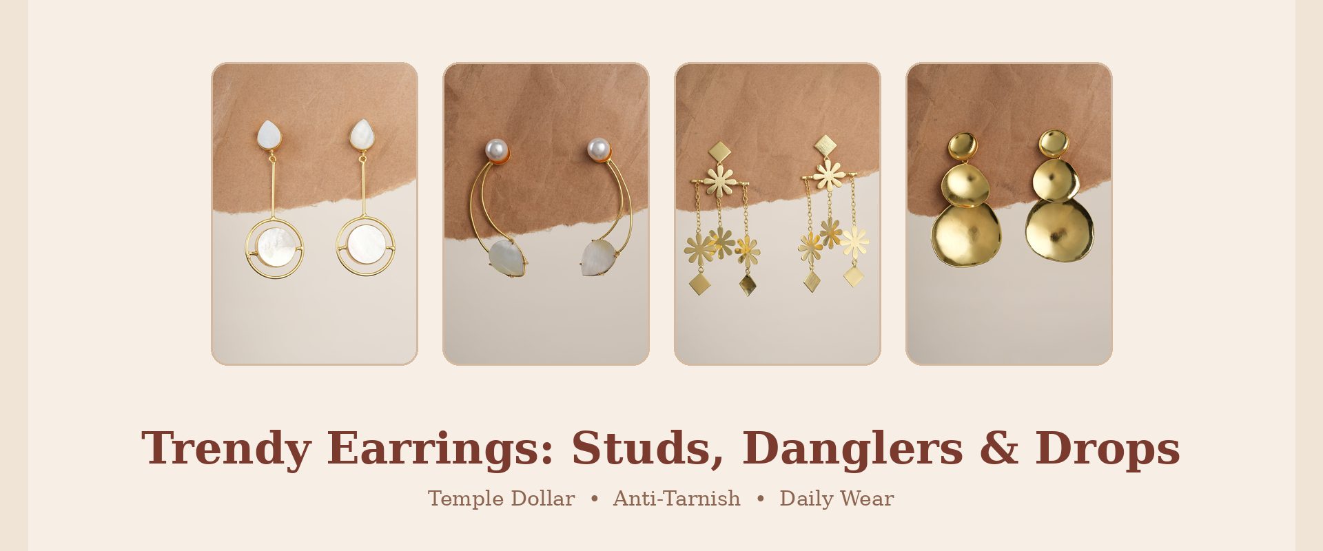Trendy Earrings Online: Studs, Danglers and Drops for Every Occasion