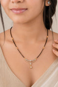 Baguette Arc Sparkle Rose Gold AD Mangalsutra