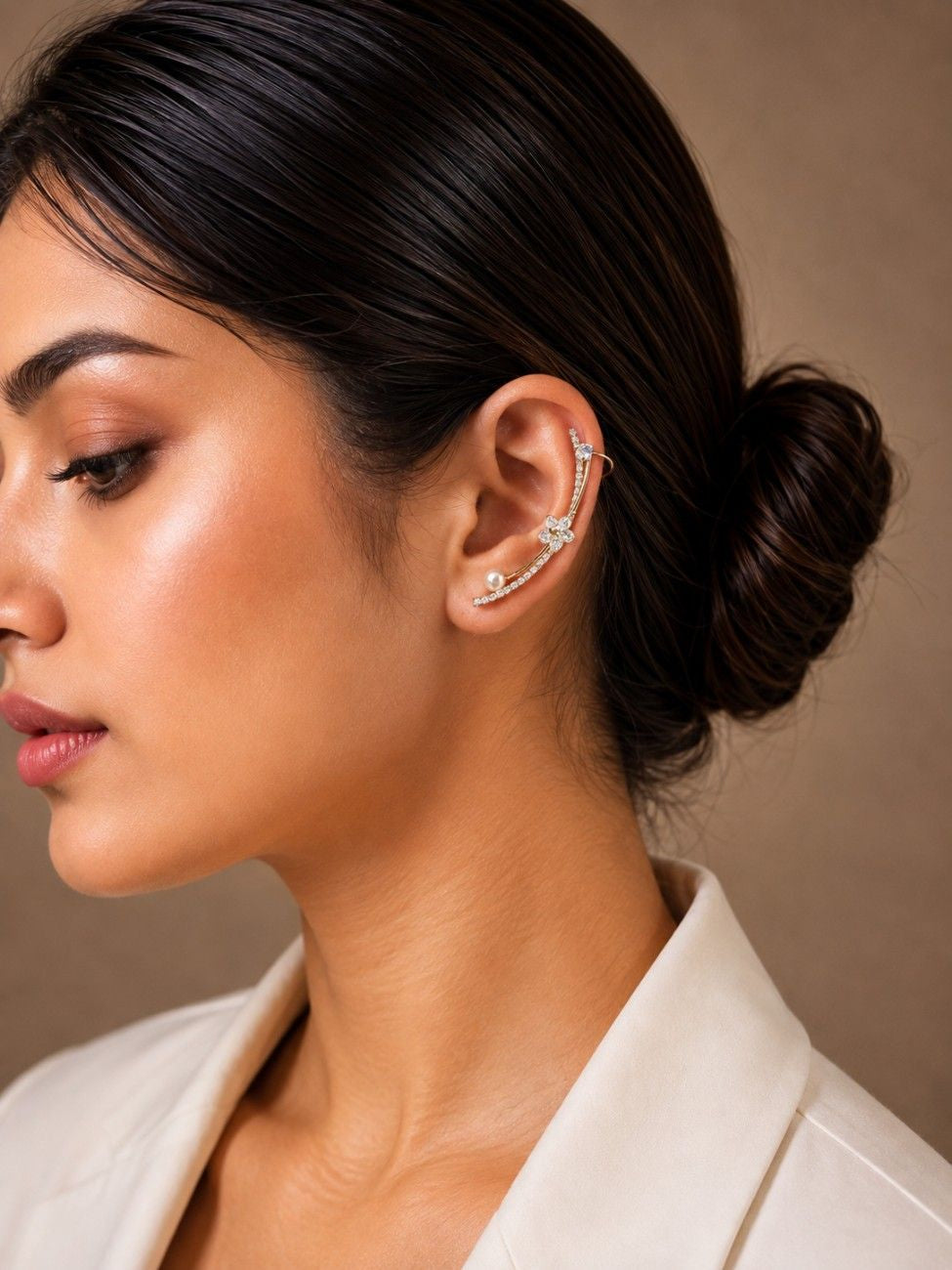 Floral Ear Golden Cuff