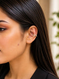 Sculptural Gold Horizon Ear Cuff