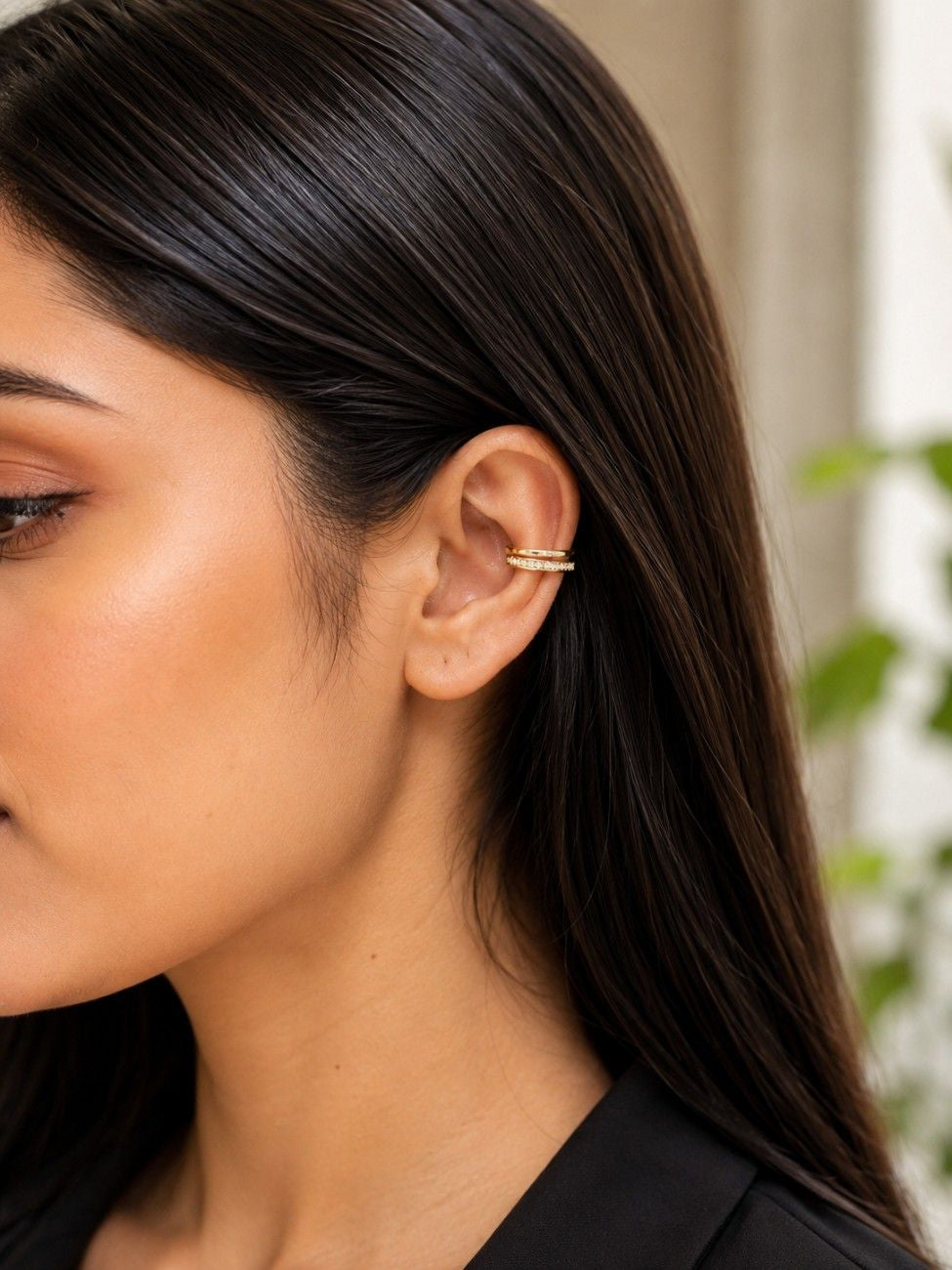 The Double-row Pavé Statement Ear Cuff