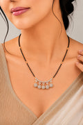 Royal Disc Charm Rose Gold AD Mangalsutra