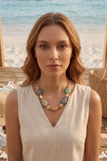 Tumbled Stone Beaded Necklace