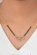 Infinity Sparkle Mangalsutra by Temple Dollar - infinity-motif pendant with CZ stones
