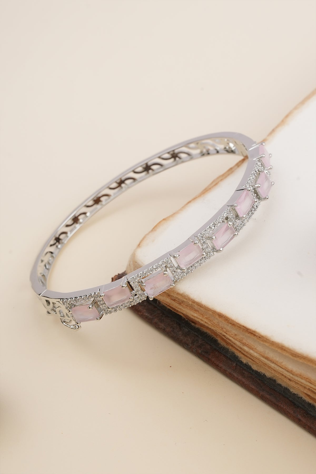 Brass American pink Diamond bracelate
