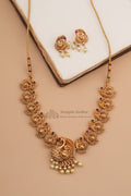 Peacock Pearl Antique Gold Set