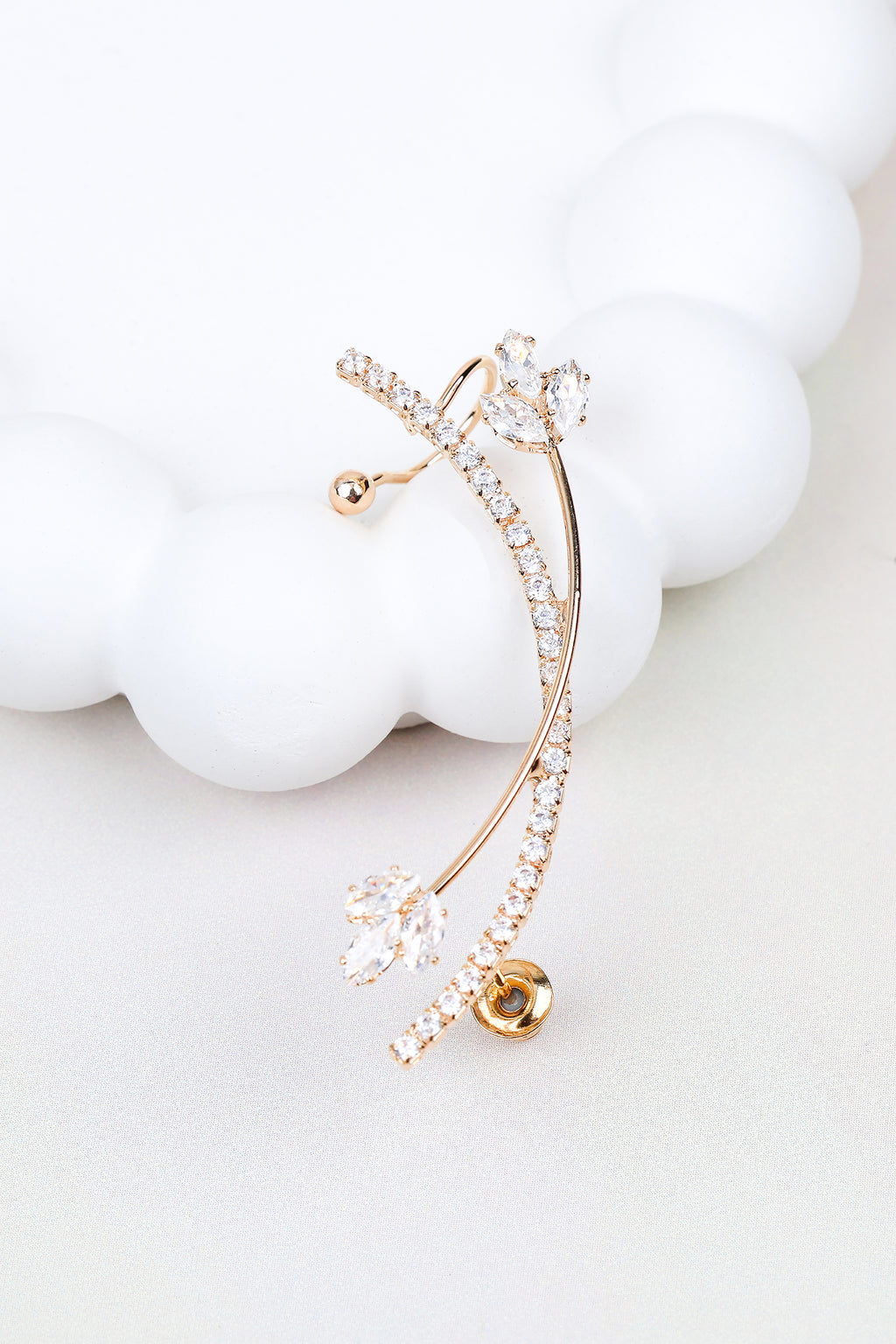 Crystal Golden Ear Cuff