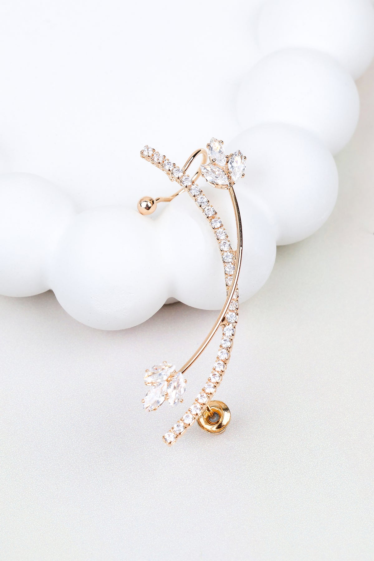 Crystal Golden Ear Cuff