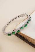 Brass emeradal dimond bracelate