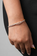 Elegant Gold & Diamond Twist Bangle Bracelet