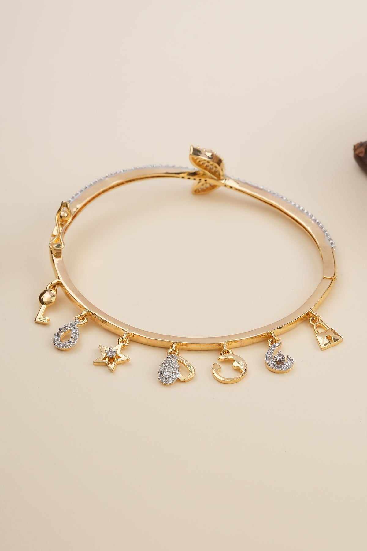 American Diamond Sleek Charm Bracelet