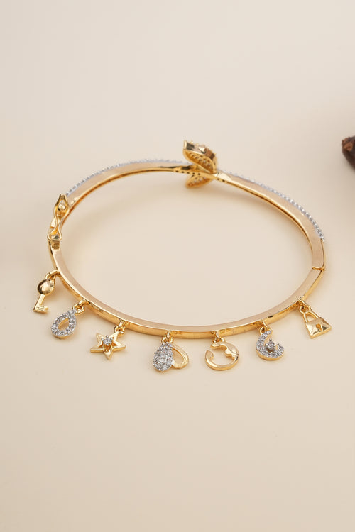 American Diamond Sleek Charm Bracelet