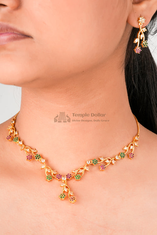 Blossom Vine Multicolor Necklace Set