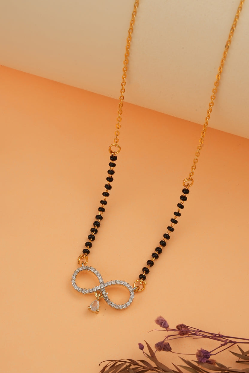 Infinity Sparkle Mangalsutra - side view