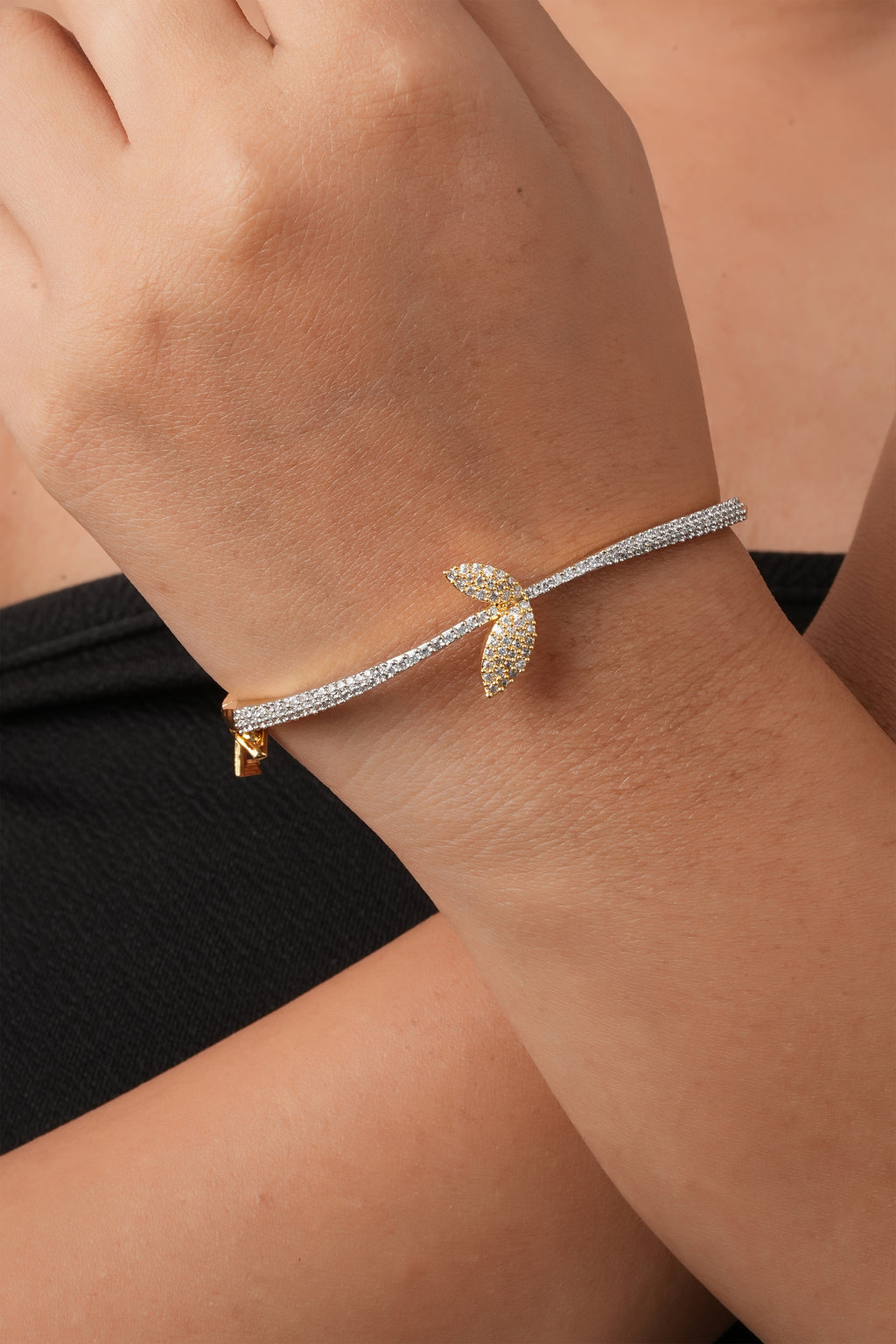American Diamond Sleek Charm Bracelet