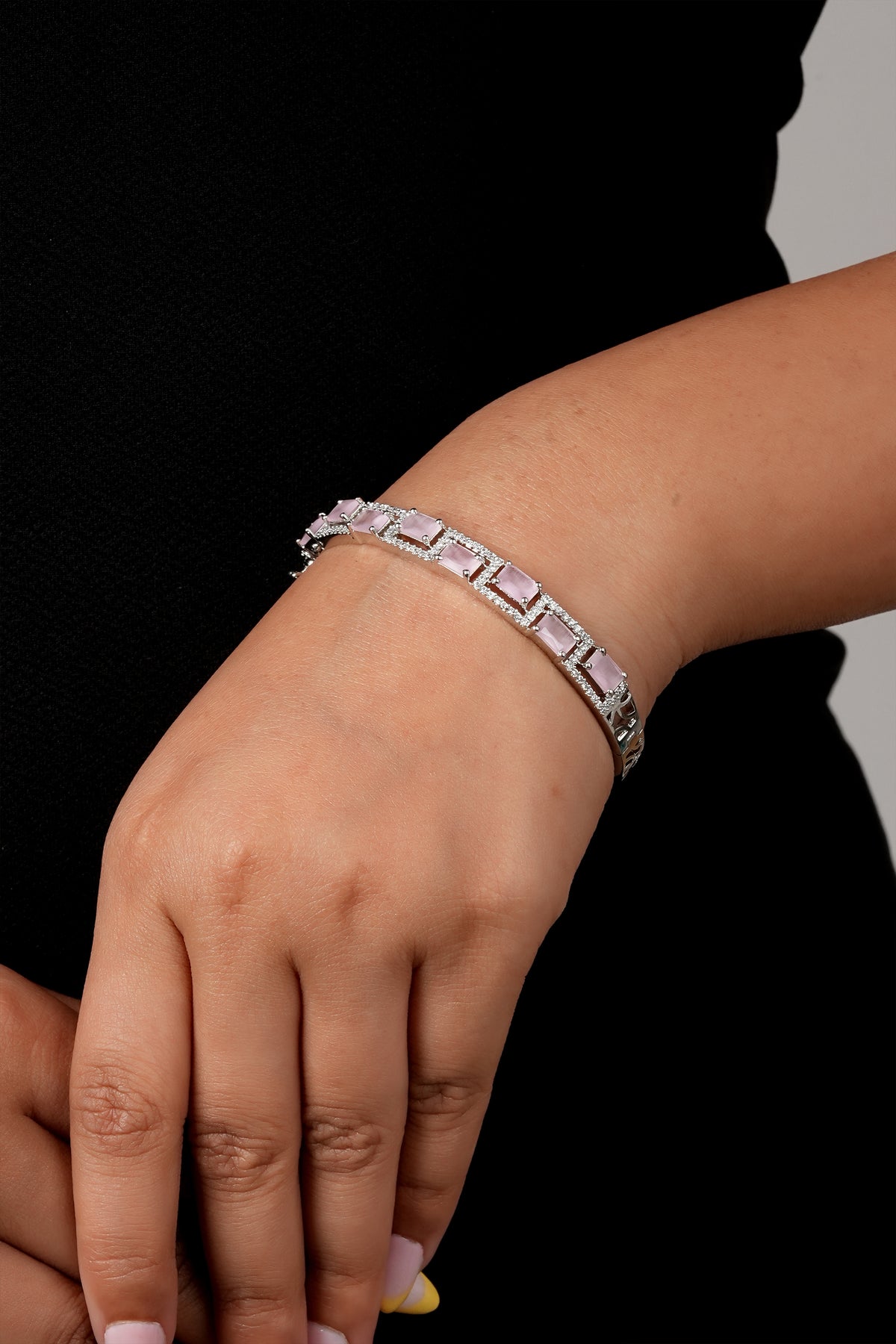 Brass American pink Diamond bracelate