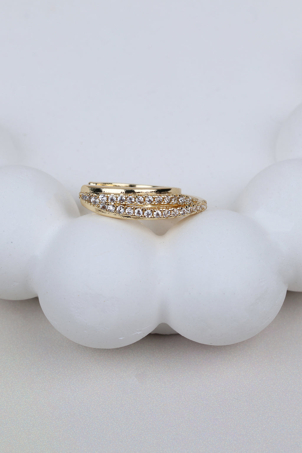 The Wide Triple-row Ear Cuff