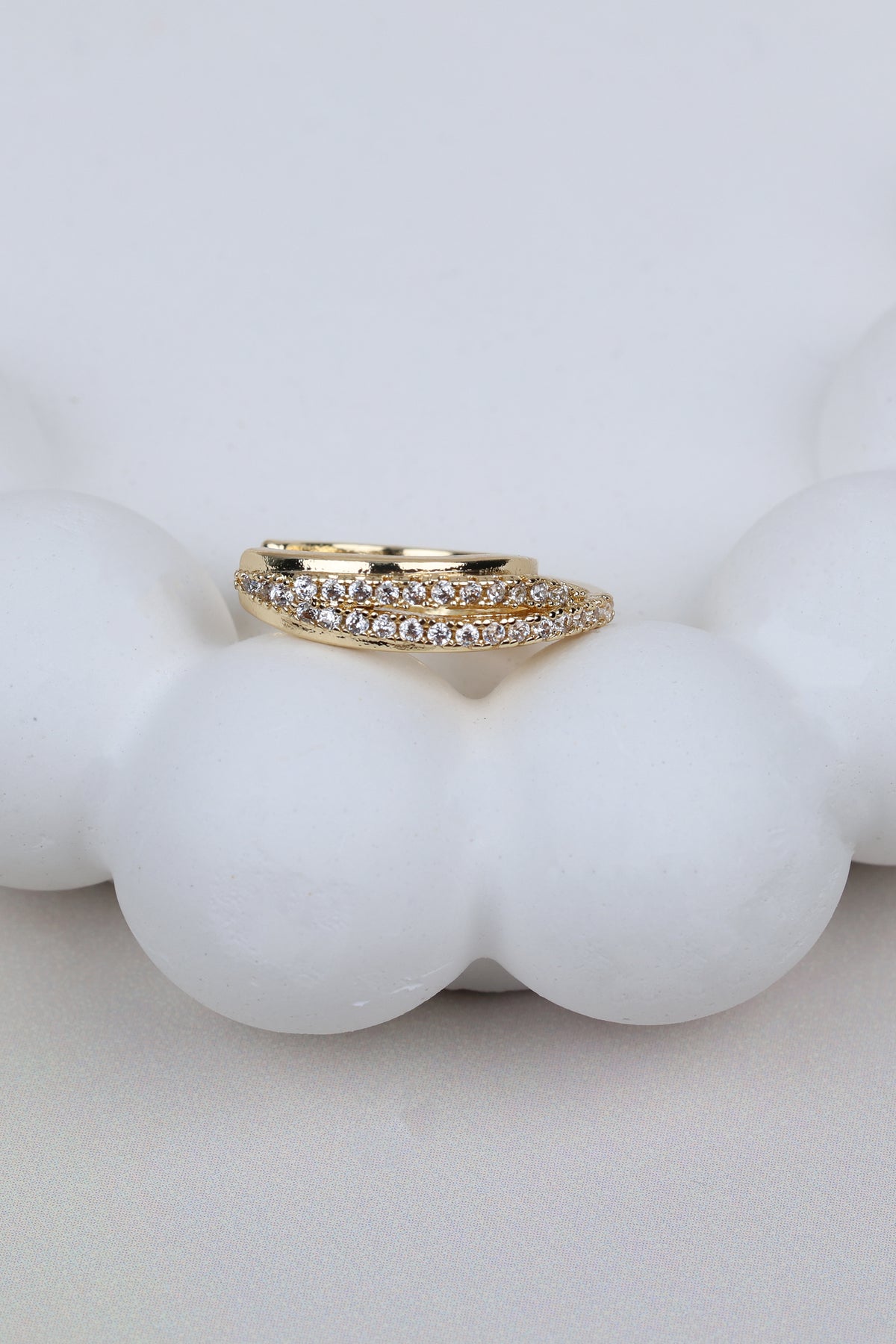 The Wide Triple-row Ear Cuff