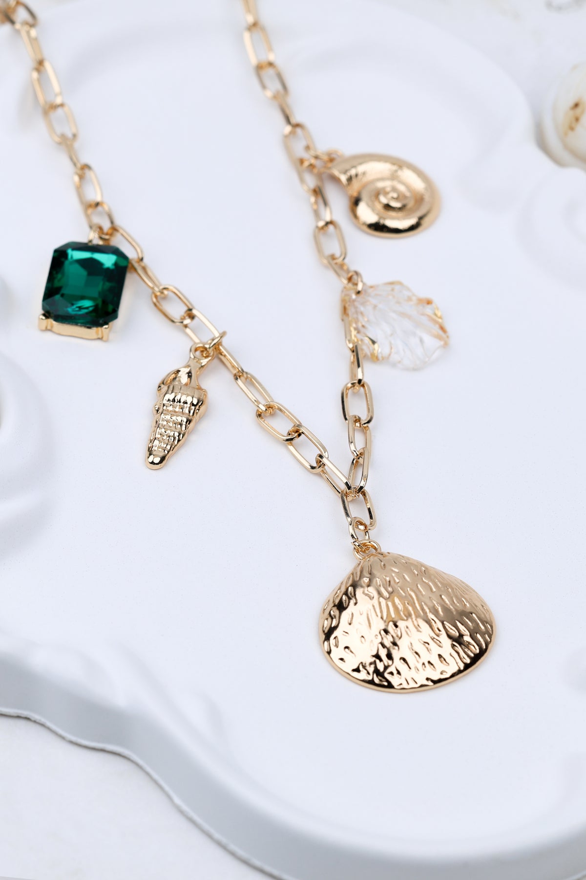 Oceanic Theme Statement Necklace