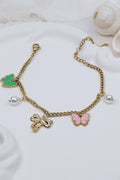 Clover and Butterfly Charm Bracelet