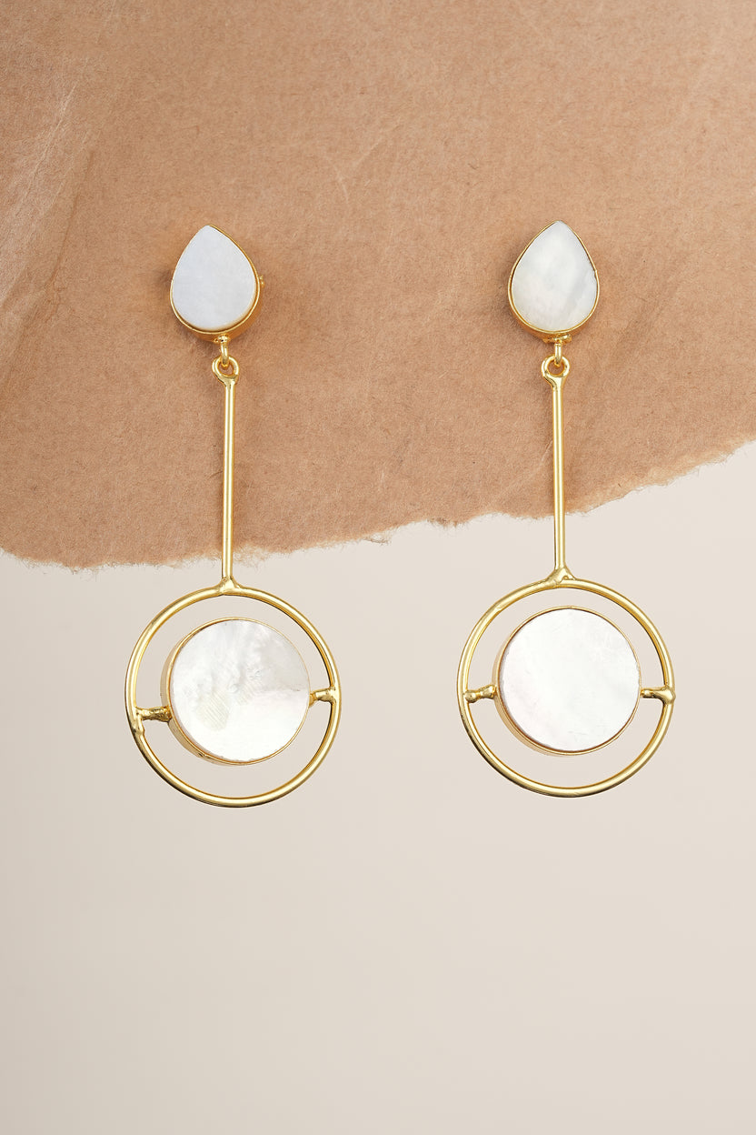 Modern Pearl Orbit Earrings