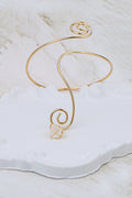 Gold Spiral Filigree Arm Cuff