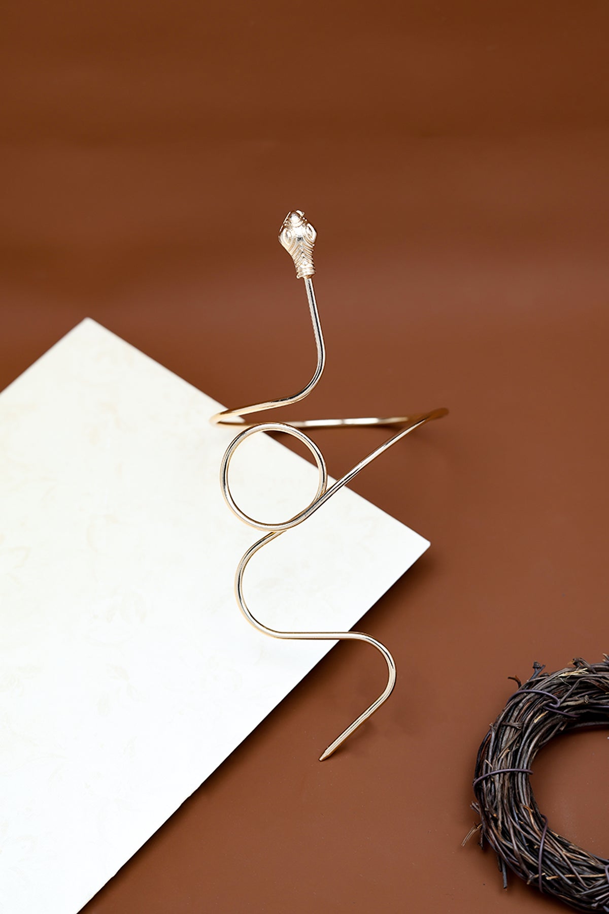 Minimalist Serpent Upper Arm Cuff