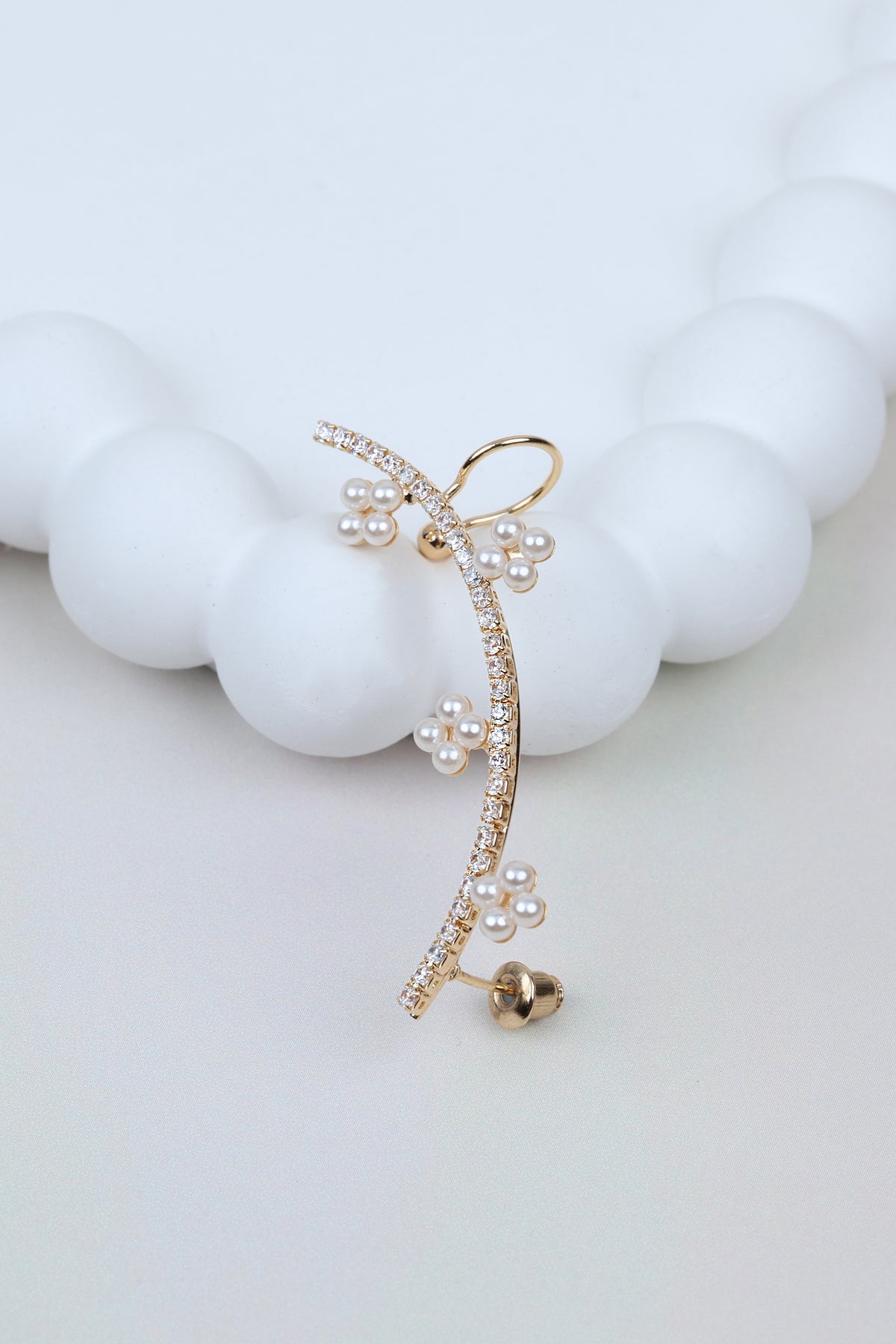 Pearl and Crystal Ear Cuff