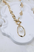 Baroque Pearl Toggle Necklace