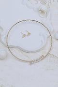 Besto Gold-plated Choker and Earring Set