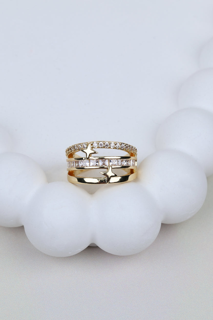 Boho Sparkling Triple-row Ear Cuff