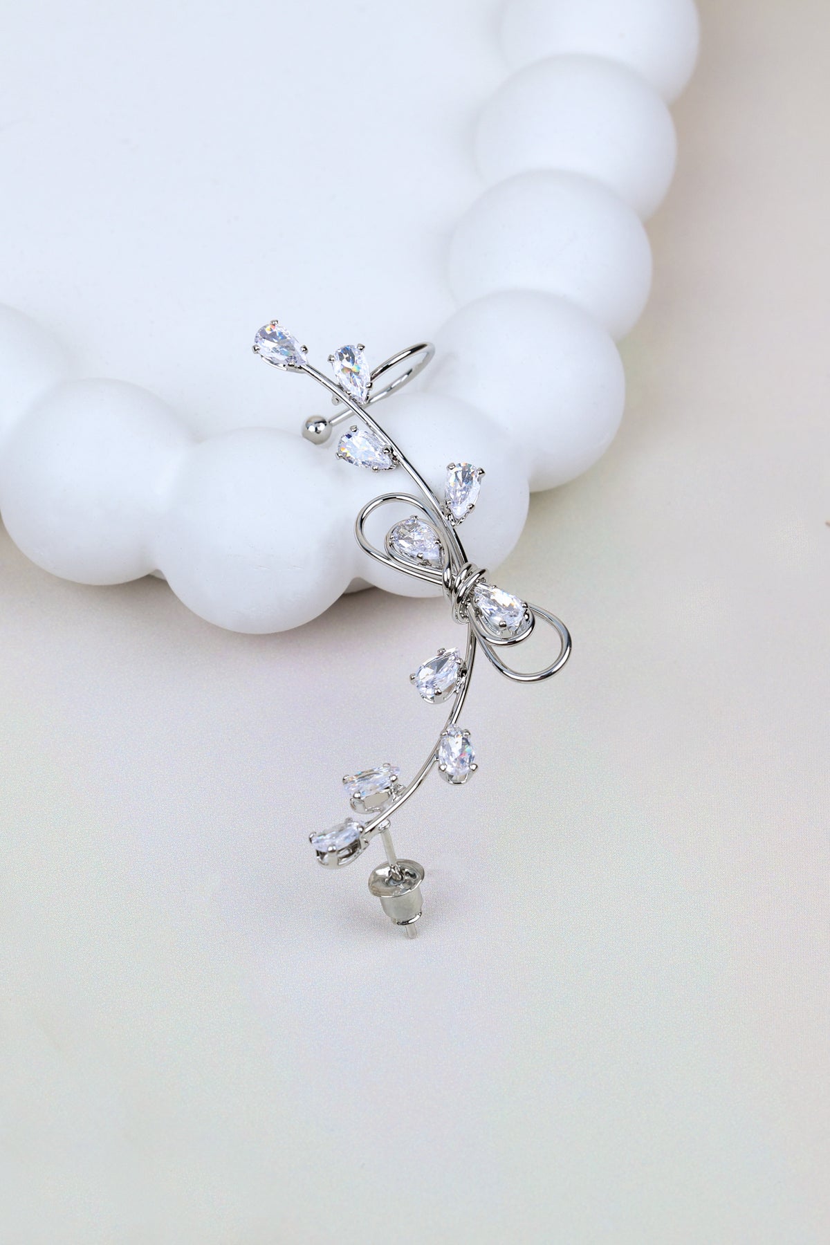 Starlight Ribbon Cuff Ear Crawler Silver Infinitum Wrap