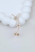 Dainty Gold-tone Triple Floral Ear Cuff
