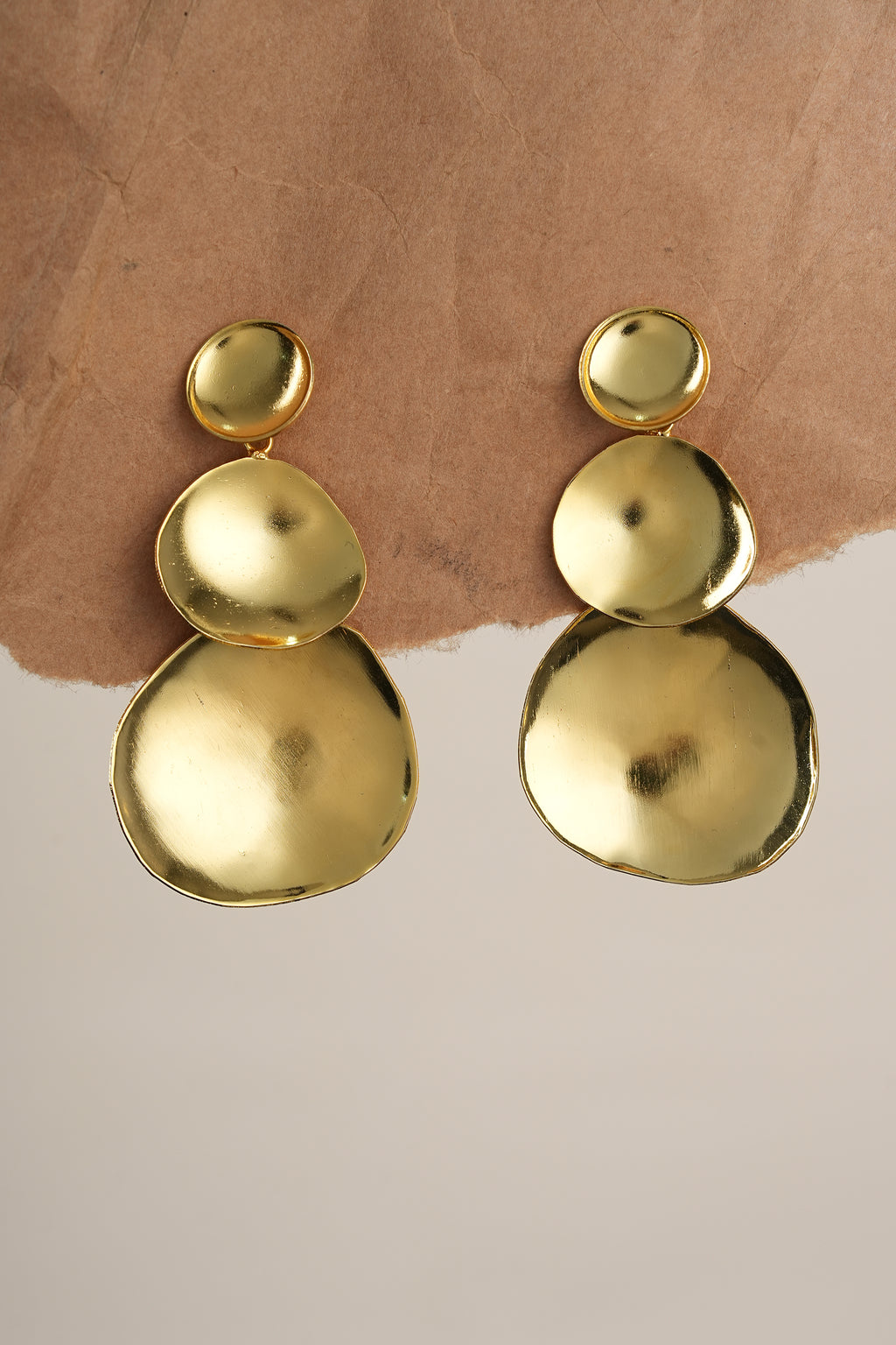Hammered  Tiered Earring
