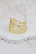 Gold Lattice Statement Cuff