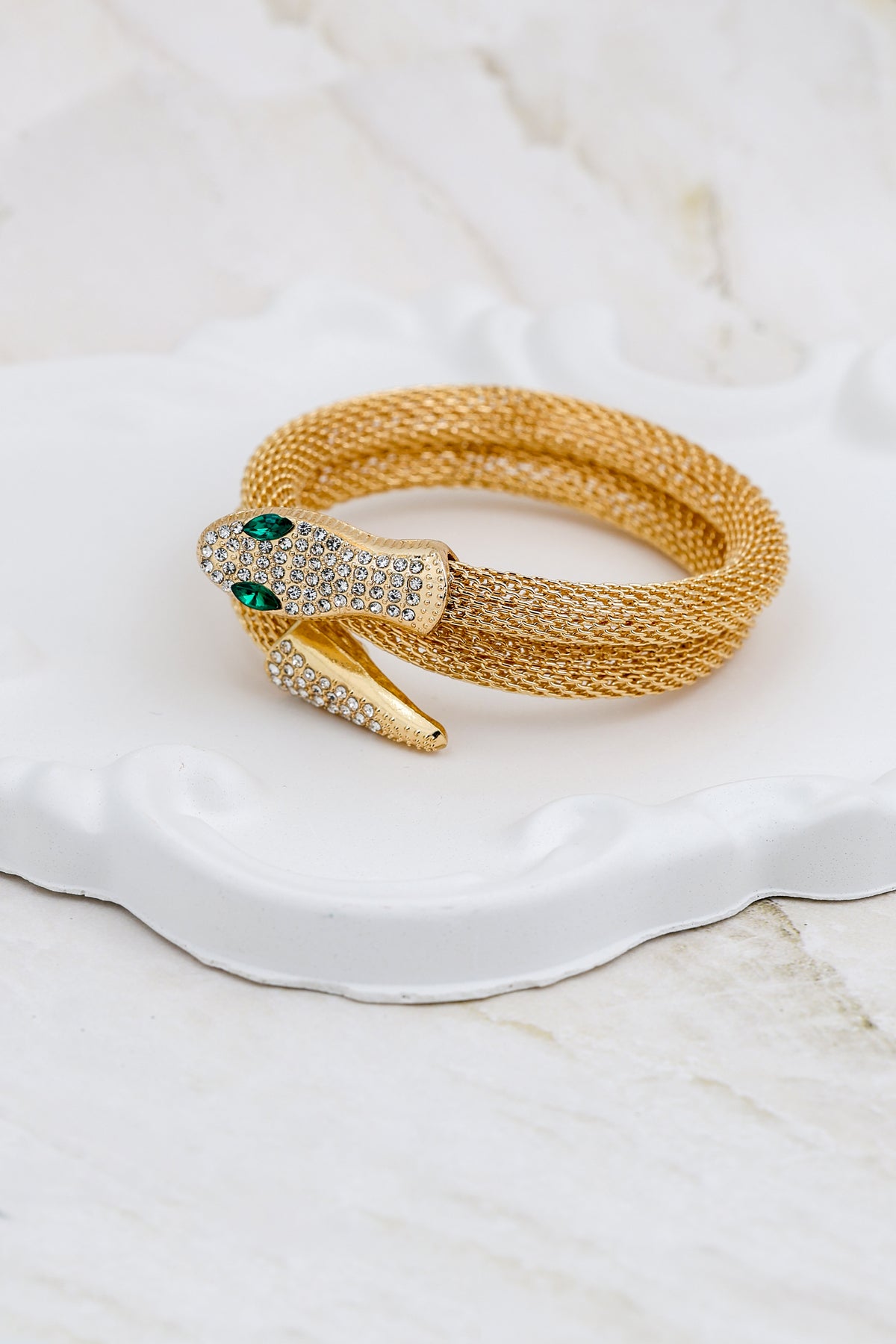 Serpent Mesh Wrap Bracelet