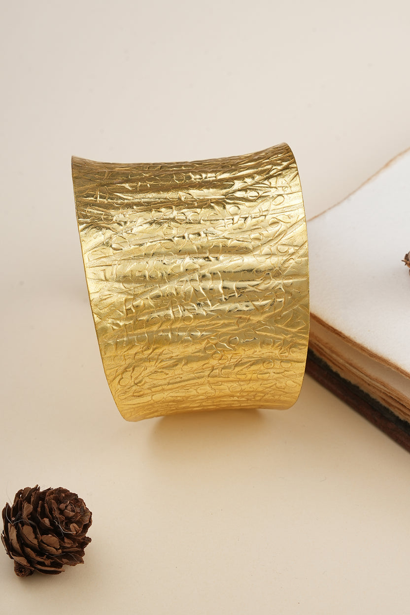 Hammered Gold Cuff Bracelet