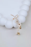 Floral-motif Golden Ear Cuff