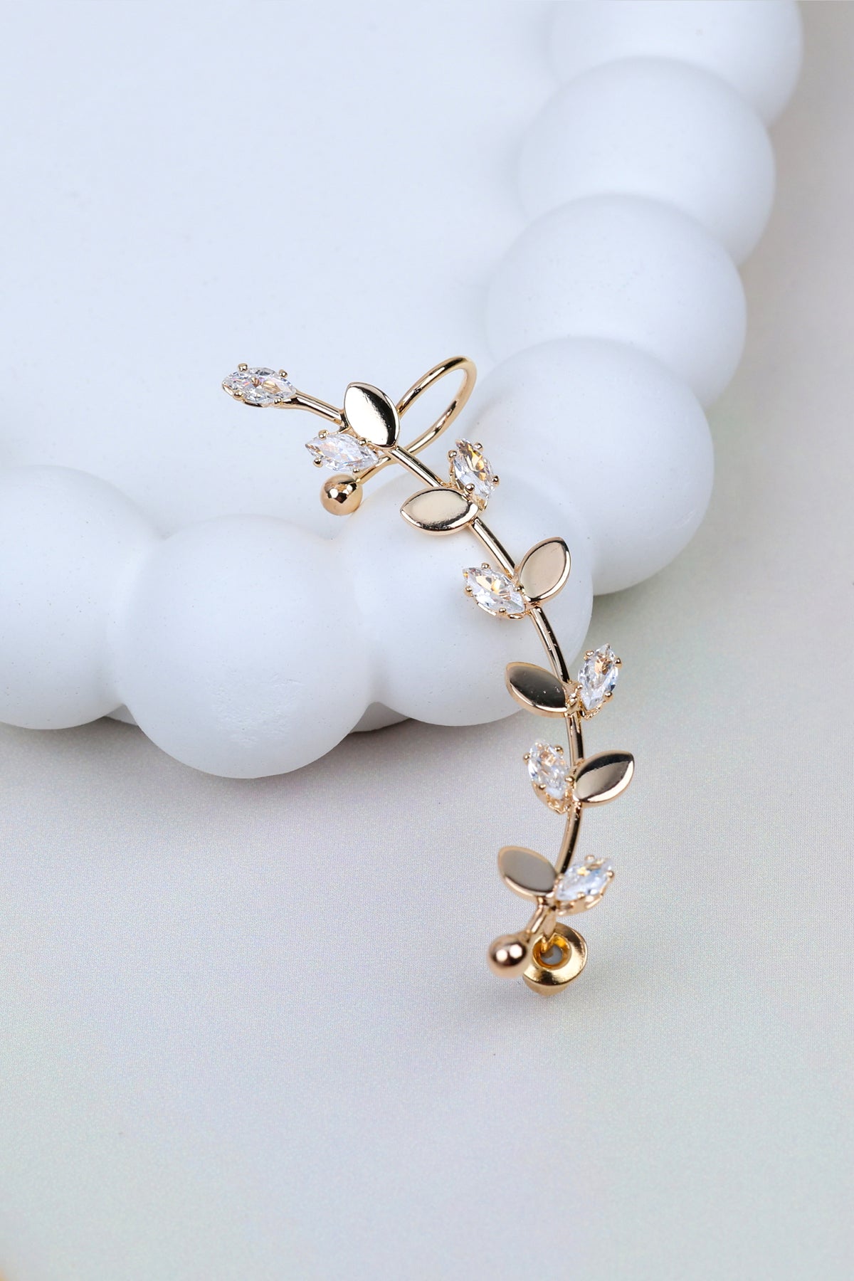 Crystal Flower Ear Cuff