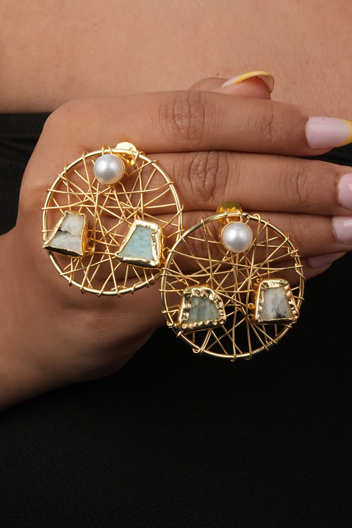 Amazonite Stone Earrings