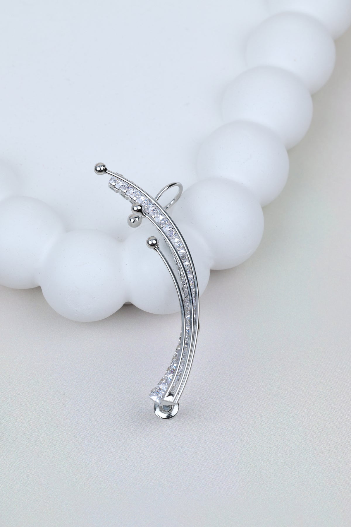 Triple-layered Silver Ear Cuff