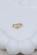 Sculptural Gold Horizon Ear Cuff