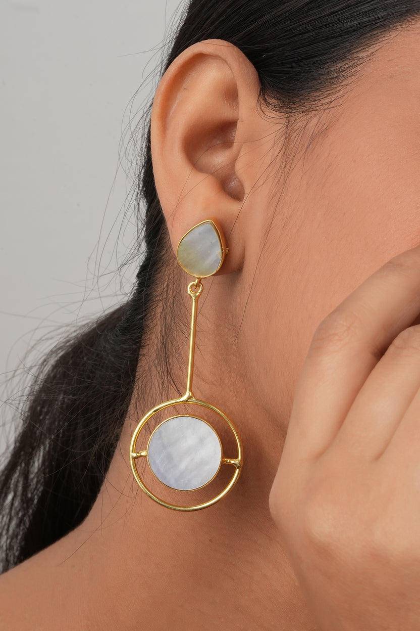 Modern Pearl Orbit Earrings