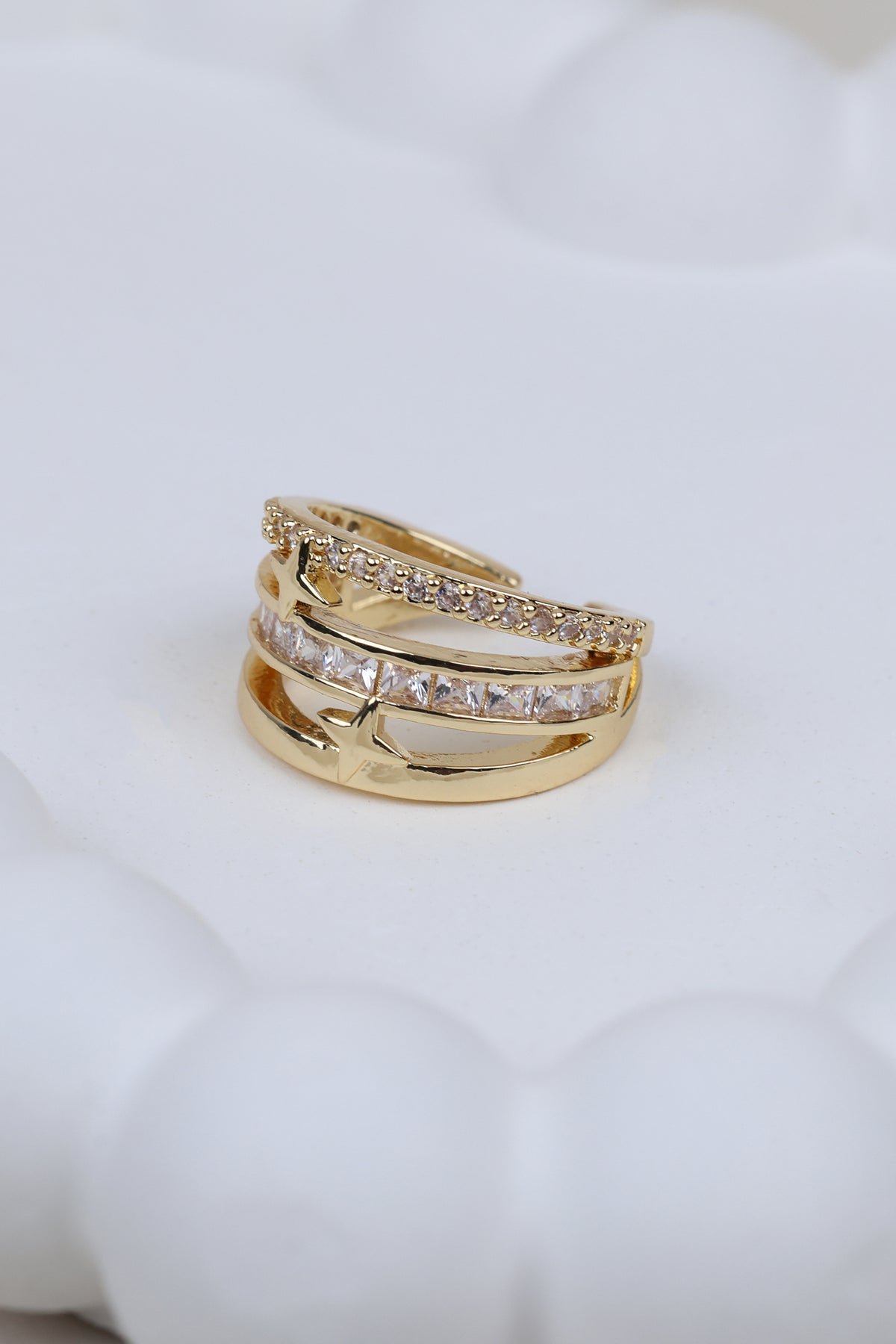 Boho Sparkling Triple-row Ear Cuff