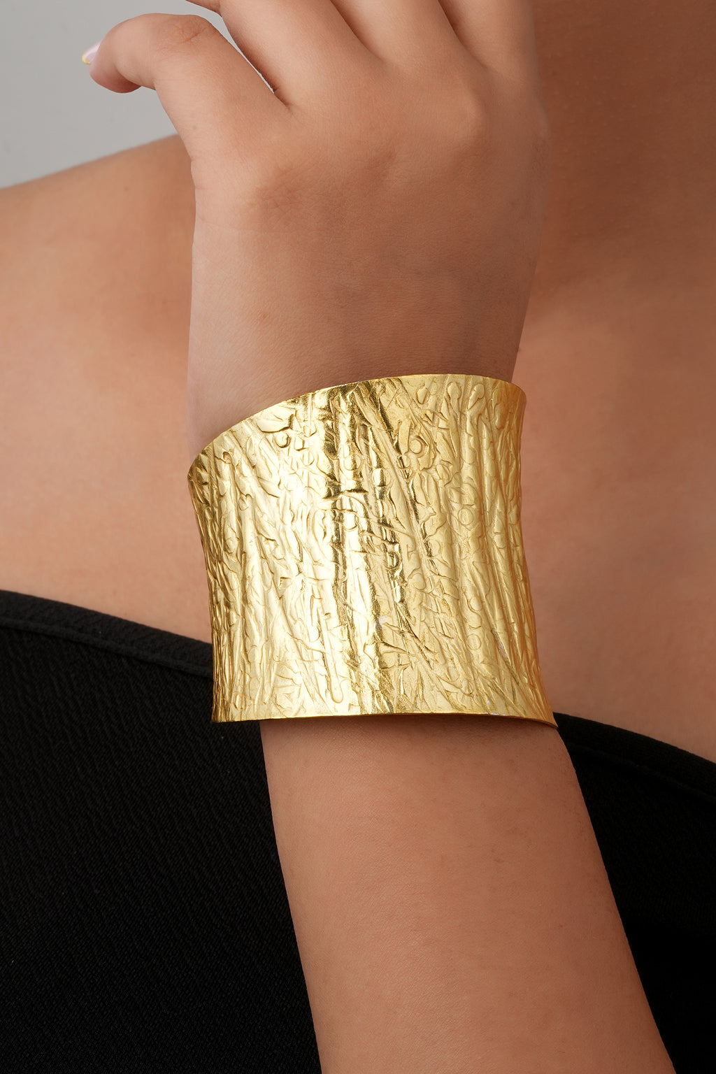 Hammered Gold Cuff Bracelet