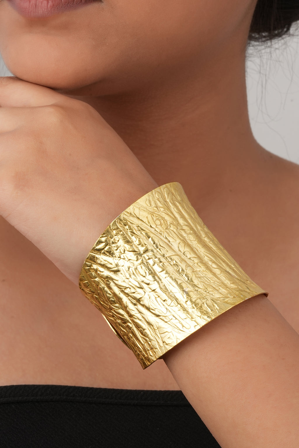 Hammered Gold Cuff Bracelet
