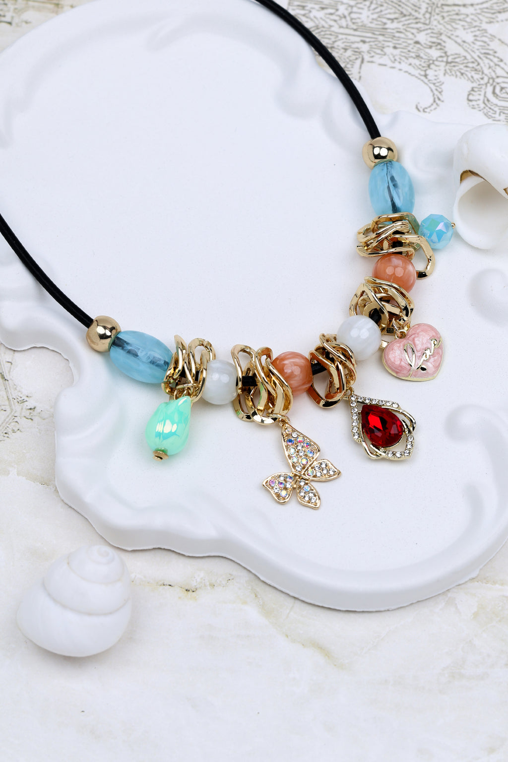 Beaded Charm Necklace
