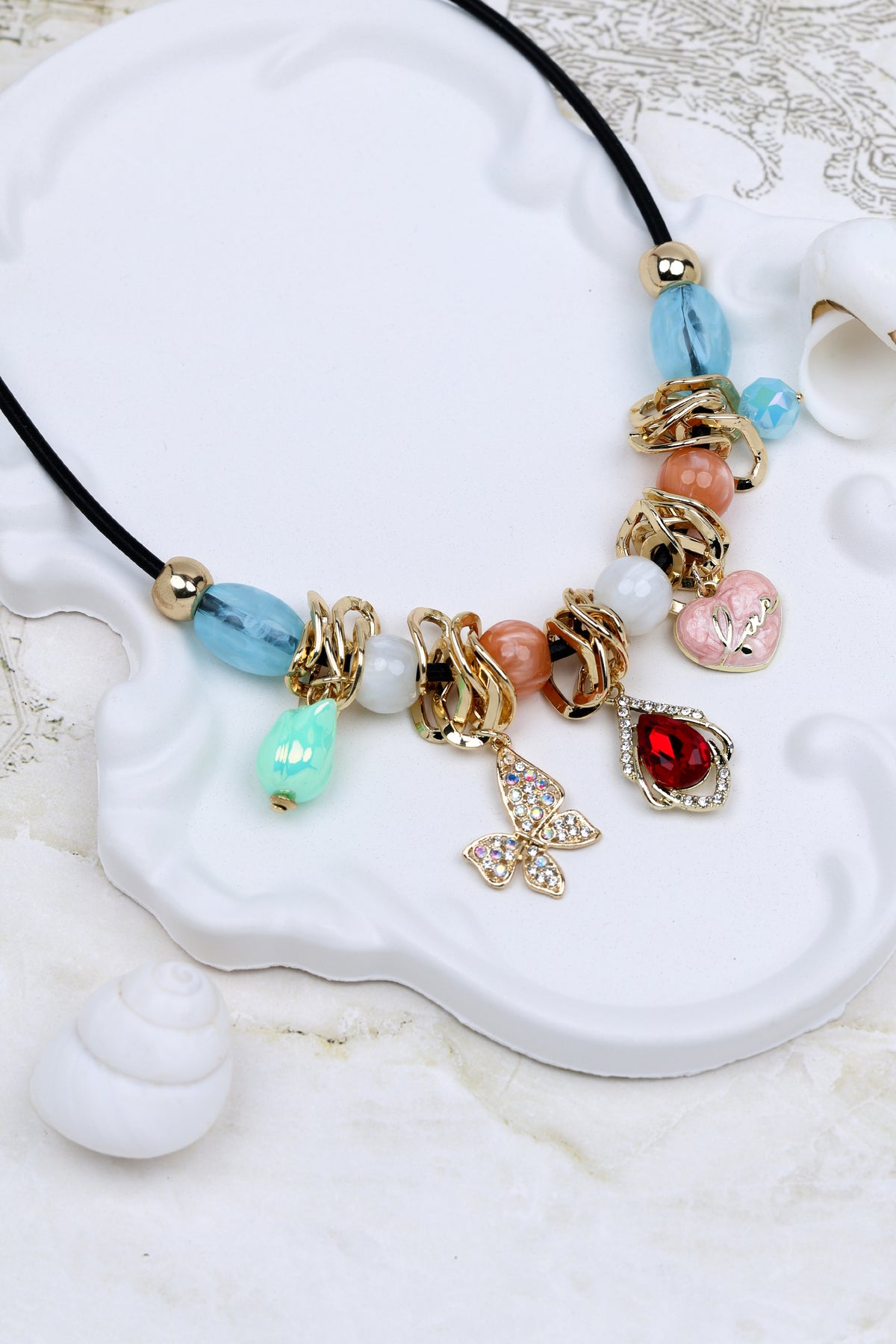 Beaded Charm Necklace