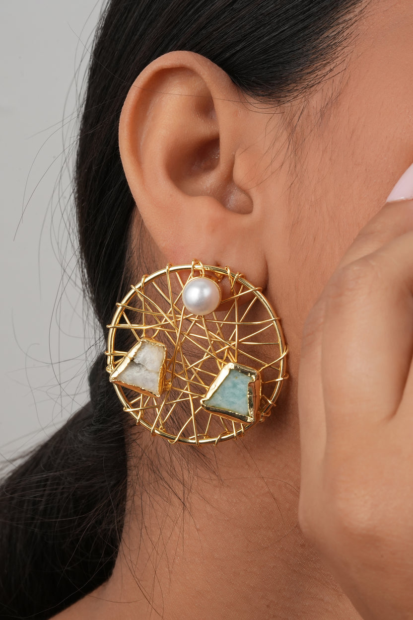 Amazonite Stone Earrings