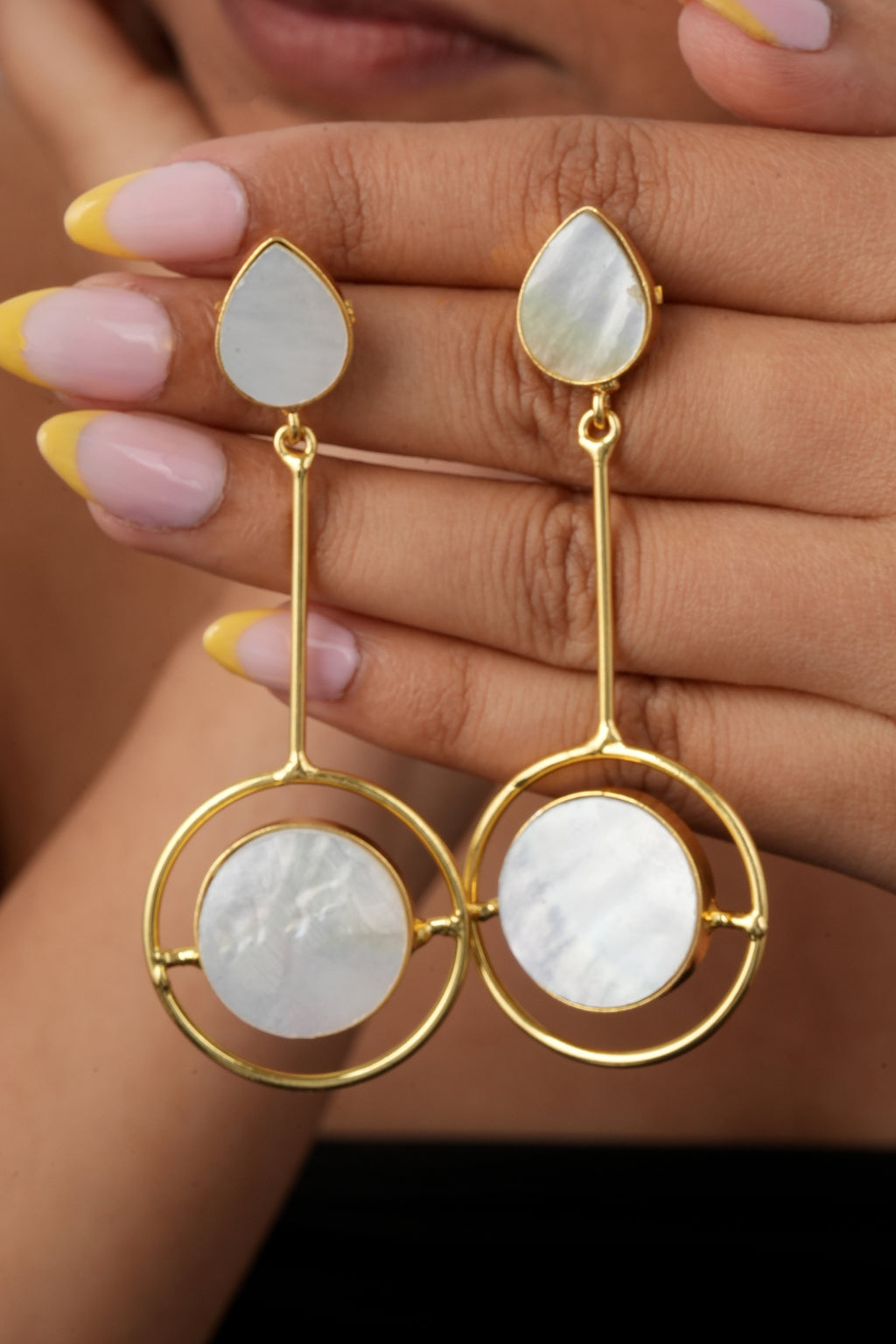 Modern Pearl Orbit Earrings